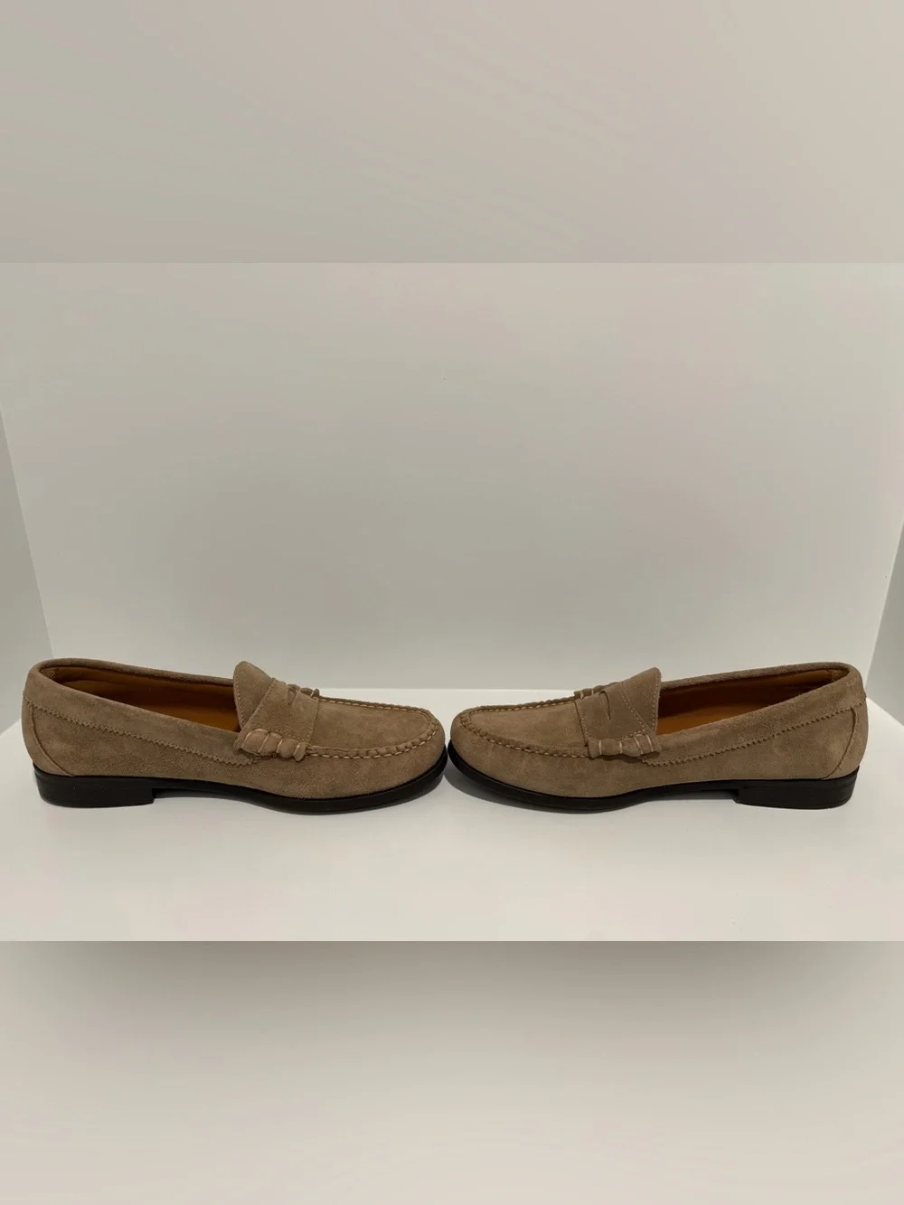 NEW J. Crew Camden suede loafers with rubber soles wet sand CQ877 size 11.5 $188